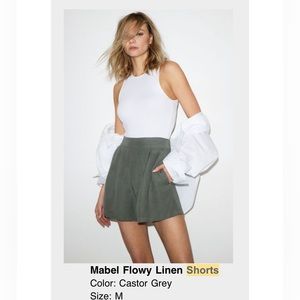 Dynamite Mabel Flowy Linen Shorts